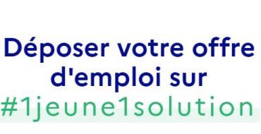 Plateforme #1jeune1solution : déposez votre offre d’emploi